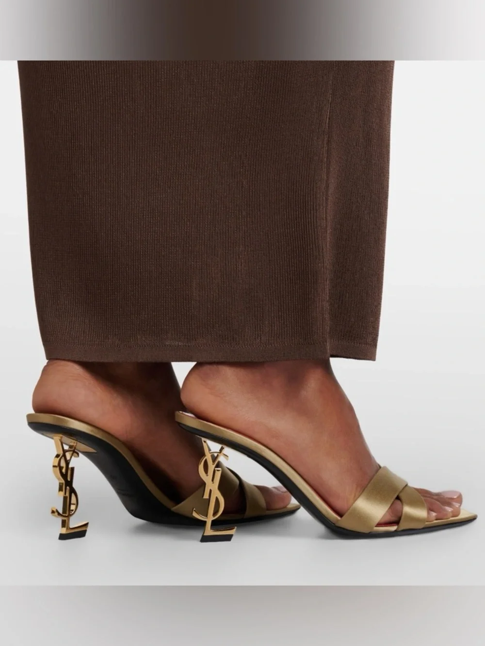 SAINT LAURENT Opyum YSL logo heels sandals - Picture 2 of 7